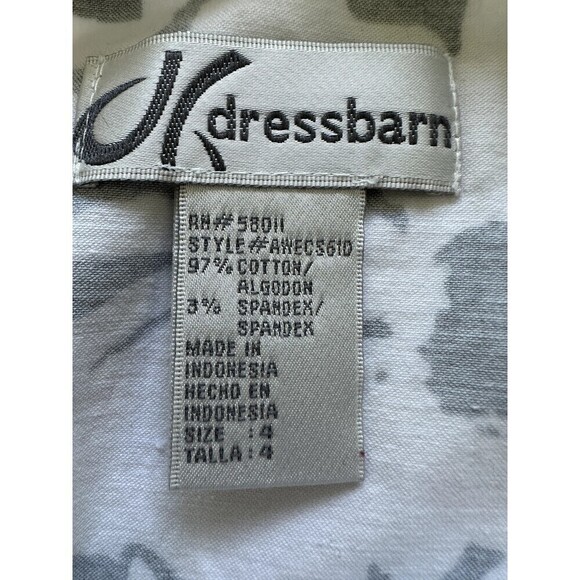 Dressbarn Floral White Daisy Print Skirt Woman's Size 4 summer modern classy - Picture 2 of 14